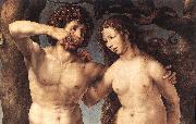 GOSSAERT, Jan (Mabuse) Adam and Eve (detail) sdg